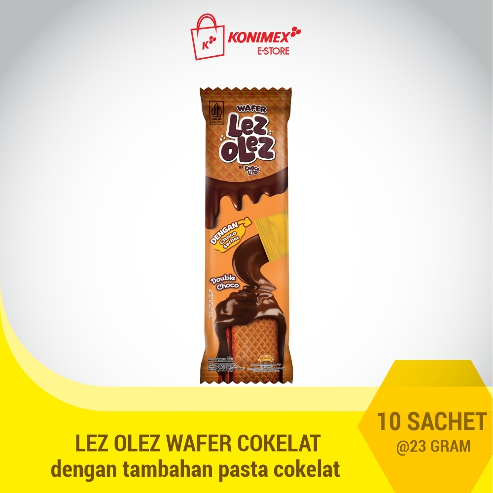 Chocolito Wafer Lez Olez Double Choco 23g - 10 sachet