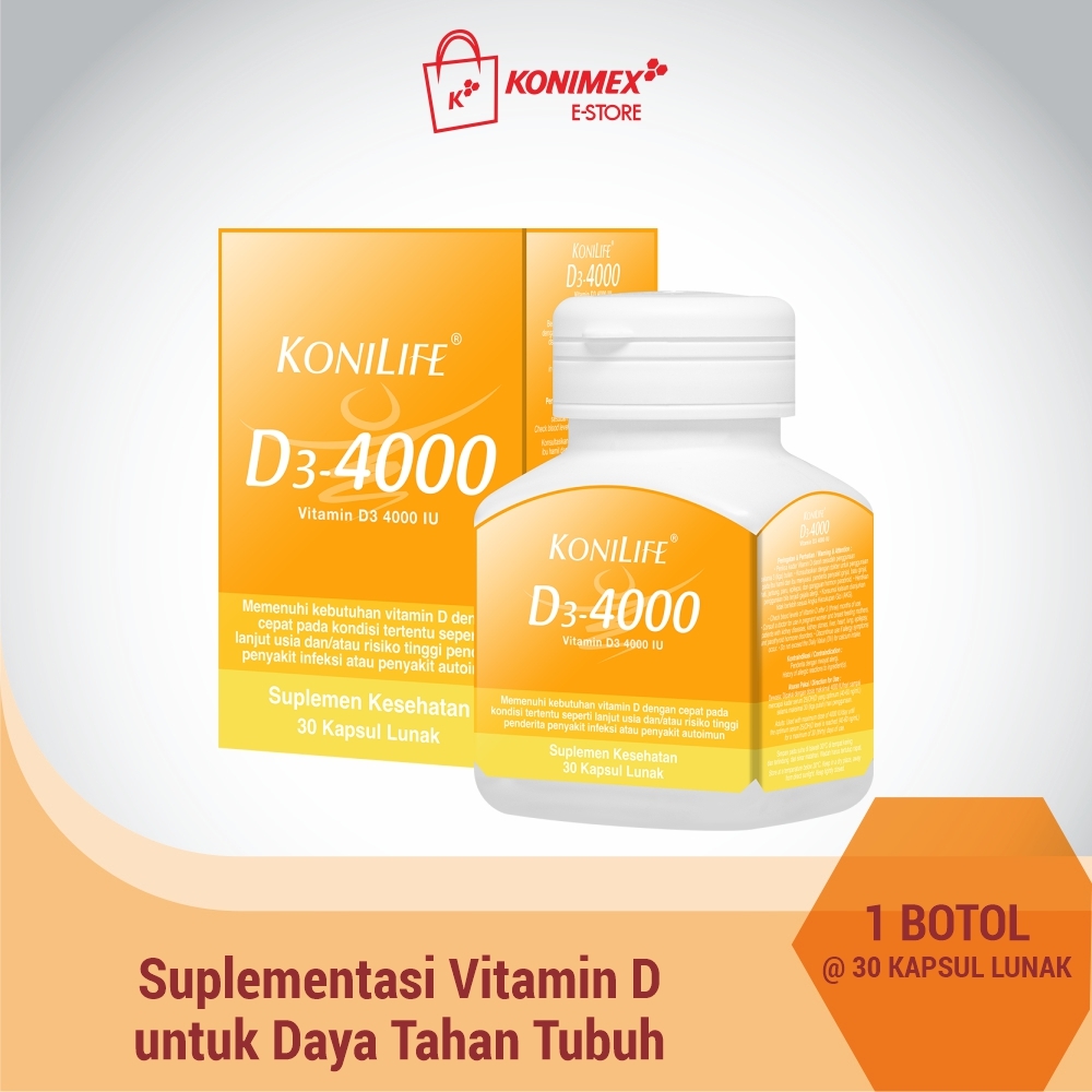 Konilife D3-4000 – Suplemen Vitamin D Untuk Membantu Menjaga