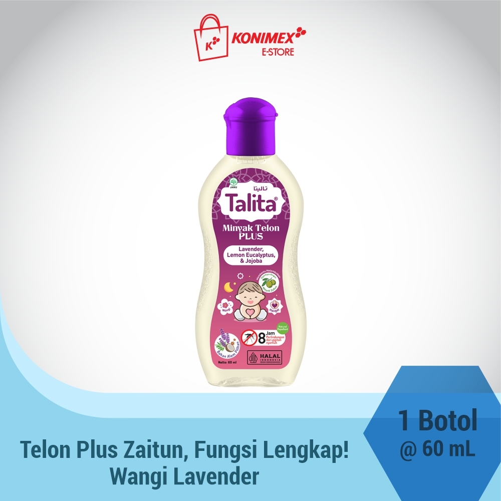 Talita Minyak Telon Plus Lavender, Lemon Eucalyptus & Jojoba